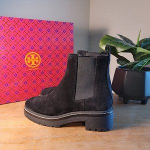 NWT! Tory Burch Chelsea Lug Sole Black Boots Size 8.5